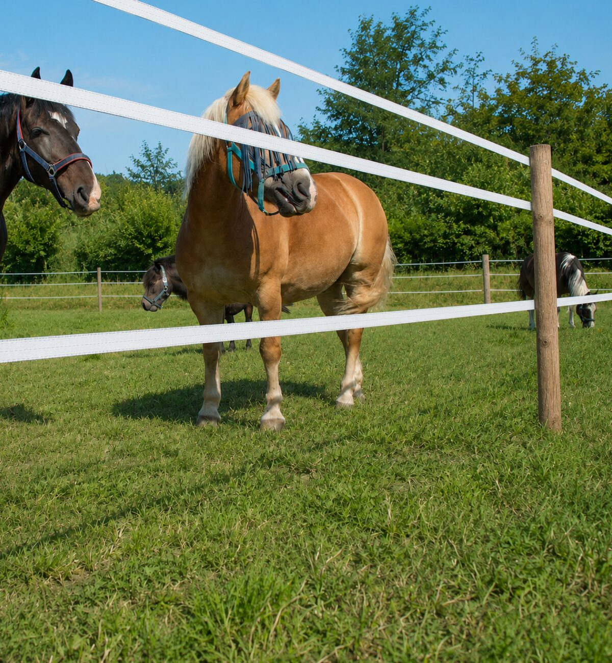 Kleine paardenweide zonder netaansluiting