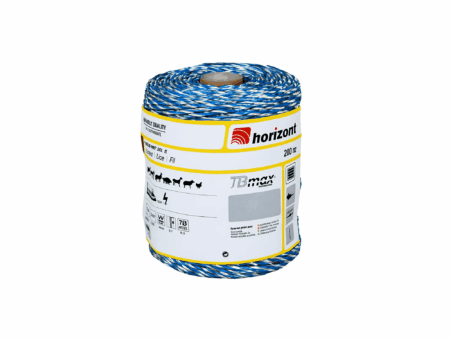hotshock® W9-R afrasteringsdraad blauw-wit – sterk schrikdraad met hoge geleiding en zichtbaarheid, geschikt voor schapen, geiten, pluimvee en wildafweer